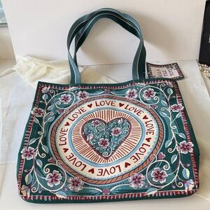 Brighton NWT Bella Tile Floral Love Tote Bag -perfect, new!